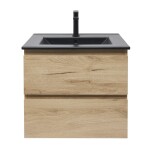 Koupelnová skříňka 2 zásuvková s umyvadlem SAT B-Way 59x50x45 cm dub mat BWAY260OAKU4B2B BWAY260OAKU4B2B
