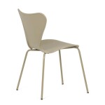 Židle jídelní, cappucino plast, čtyřnohá kovová podnož