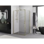 MEXEN/S - Exo sprchový kout, posuvné dveře 105 x 70, transparent, zlato 8151-105-070-50-00