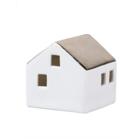 Räder Porcelánová mini LED lucerna Small House, bílá barva