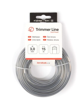 Žací struna Jarabák Dual Power čtvercová 3 mm x 15 m