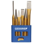 GEDORE 8725200 / Sada dlát a razidel / 6 ks / plastové pouzdro (106)