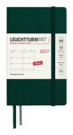 Týdenní plánovač Forest Green, Pocket A6 2027, anglicky