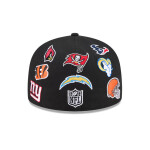 Pánská kšiltovka NFL Logo NFL NEW ERA 5950 All over černá Velikost: 7_1/8