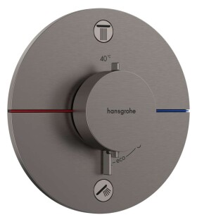 HANSGROHE - ShowerSelect Comfort Termostatická baterie pod omítku, pro 2 spotřebiče, kartáčovaný černý chrom 15556340