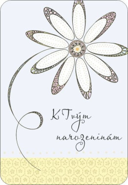 Přání AR - Květ s ražbou