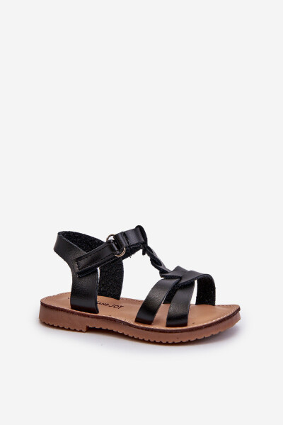 Dětské sandálky Se Zapínáním Na suchý zip Černé Sarniema 23