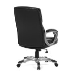 Kancelářské křeslo, černá ekokůže, plastový kříž, houpací mechanismus