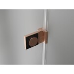MEXEN/S - Lunar-B sprchové dveře křídlové pravé 110, transparent, měď kartáčovaná 832S-110-050-65-00-P