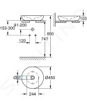 GROHE - Essence Umyvadlo na desku 450 mm, PureGuard, alpská bílá 3960900H