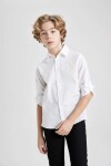 DEFACTO Boy's Long Sleeve Linen Look Shirt