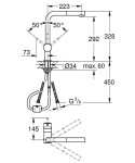 GROHE - Minta Dřezová baterie s výsuvnou koncovkou, chrom 32168000