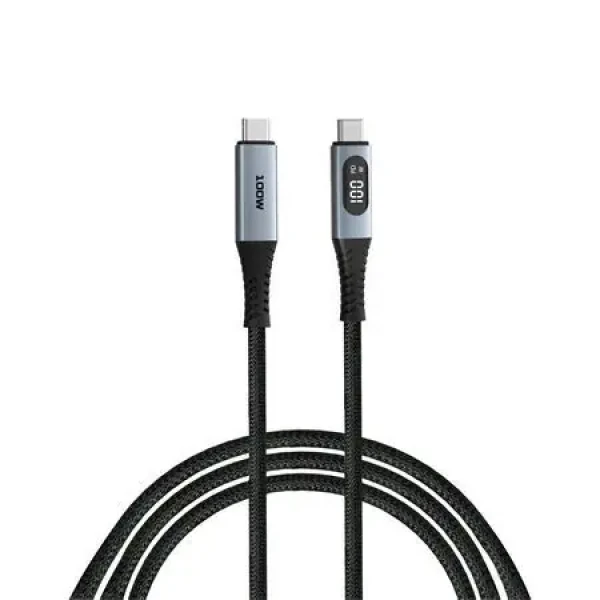 Verbatim Sync Charge černá / Kabel USB-C / 100 W / 120 cm / LED displej