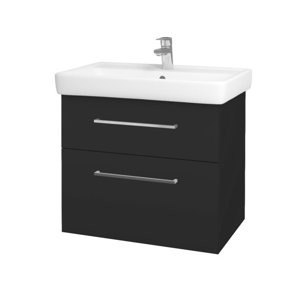 Dřevojas - Umyvadlová skříňka Q MAX SZZ2 70 - N03 Graphite / Úchytka T04 / N03 Graphite 198497E