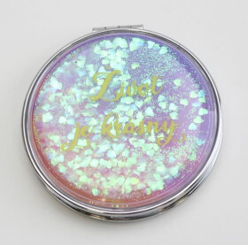 Zrcátko glitrové Život je krásný - Dárková zrcátka