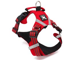 Zodo sportovní postroj pro psa | 39 – 92 cm Barva: Červená, Obvod hrudníku: 39 - 49 cm, Obvod krku: 28 - 39 cm