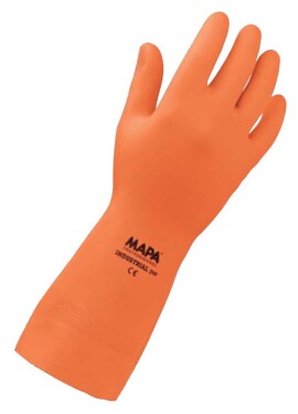Pracovní rukavice Mapa Professionnel Industrial 299 - pracovní rukavice z přírodního latexu, s rýhovaným povrchem Barva: Oranžová, Velikost rukavic: 8 - 8,5 L C39823
