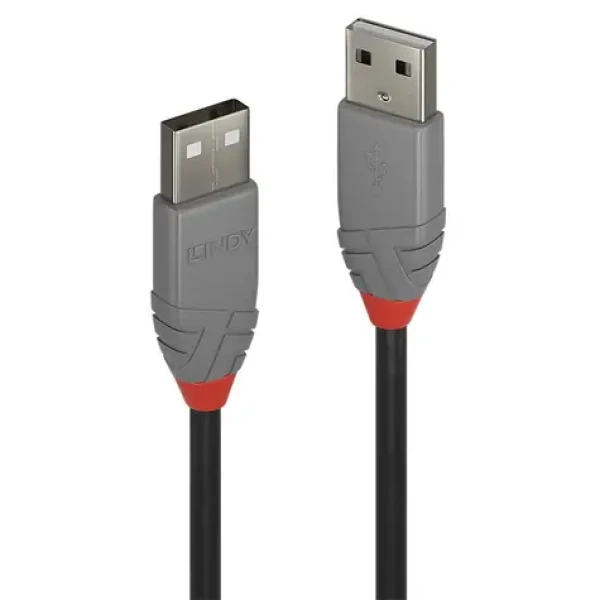 Lindy Anthra Line USB-A - USB-A černá 0,2 m / USB kabel / USB 2.0 / 480 Mbit/s (36690)