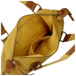 Stylová textilní kabelka na rameno Sofie, žlutá