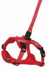 Postroj pes s vodítkem 2m CLIP&GO červená XS Zolux