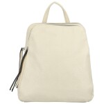 Moderní dámský koženkový batůžek Robbie new, krémový