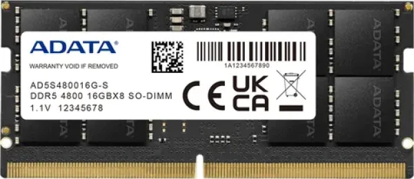 ADATA 32GB (1x 32GB) DDR5 4800MHz / CL40 / SO-DIMM / 1.1V (AD5S480032G-S)