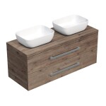 Koupelnová skříňka s krycí deskou SAT Cube Way 120x53x46 cm dub Wellington mat CUBE461203DW45 CUBE461203DW45