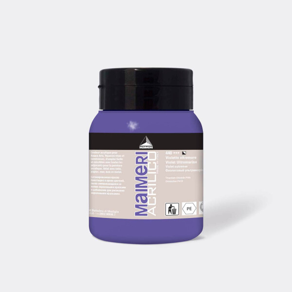 Akrylová barva Maimeri Acrilico 500 ml – Violet Ultramarine