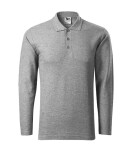 Pique Polo LS polokošile pánská tmavě šedý melír XL