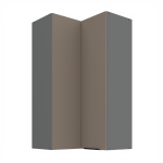 Horní rohová skříňka Aria ANT 60x60 GN-108 2F (90°) Barva korpusu: Antracit, Barva dvířek: TA - Sandgrau AFM