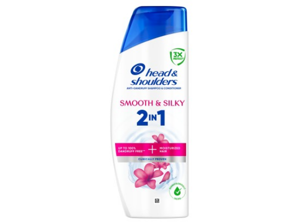 Head & Shoulders Smooth & Silky 2in1 Šampon proti Lupům 400 ml