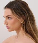 ELENYS Sun – pozlacené náušnice 18K žluté zlato