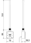 MEXEN - FA-F topná tyč s Wi-fi, 300 W, bílá W953-0300-20