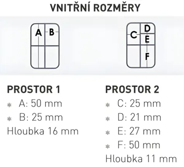VERSUS Krabička VS 310 / Organizér nástrah a rybářských potřeb / 11,4 × 6,3 × 3,4 cm