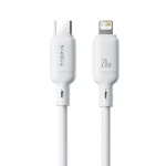 Baseus Silky (P10377700213-00) Rychlonabíjecí kabel USB-C/Lightning 20W 1m bílá (P10377700213-00)