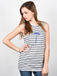 RVCA TROPIC FUTURE MUSCLE NAVY STRIPE dámská tílko - S