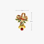 Vánoční brož Swarovski Elements Campana - vánoční zvonek, Barevná/více barev