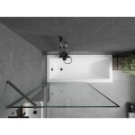 MEXEN/S - Next vanová zástěna FIX 100 x 150, černá vzor, grafit metal 895-100-000-00-70-95