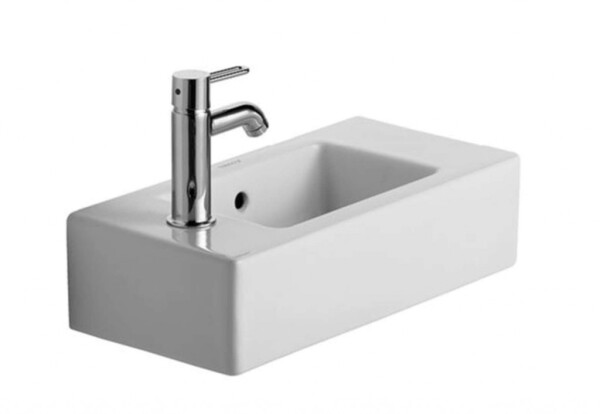 DURAVIT - Vero Umývátko 50x25 cm, s přepadem, s otvorem pro baterii vlevo, bílá 0703500009