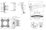 HANSGROHE - Sprchový set s termostatem pod omítku, s tělesem, průměr 36 cm, 3 proudy, matná černá SANI21HHH410