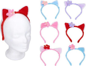 Set karneval W045091 - čelenka uši kočka MIX