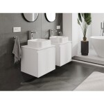 MEXEN/S - Orio koupelnová skříňka pod umyvadlo 50 cm s deskou, 1 šuplík, bílá mat 91A10-05047-1-BFC01