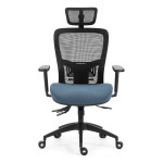 Kancelářská židle, asynchronní mechanismus, modrá, síťovina, KA-H2491 BLUE