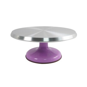 Cake star Otočný stojan kovový fialový 30cm