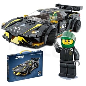 Kruzzel Černé auto automobilový stavebnicový set