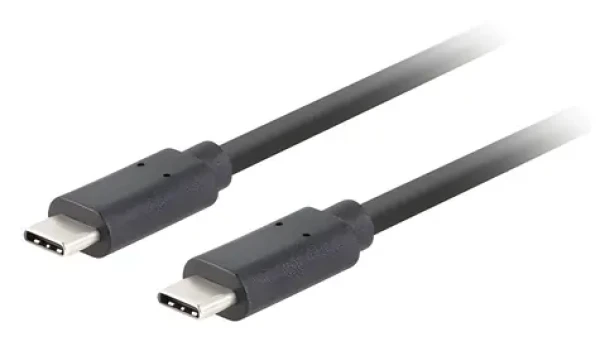 Lanberg USB-C černá / Kabel USB-C / USB 3.2 Gen 2 / 1 m / 10 Gbit/s / 100 W PD (CA-CMCM-32CU-0010-BK)
