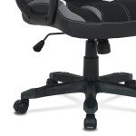 Herní křeslo, houpací mechanismus, černá látka, KA-Y326 GREY