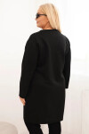 Dámské šaty Plus Size máslo s kapsou a rukávem 3/4 černá UNI