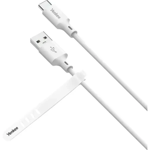 YENKEE YCU 315 WH SILIC Kabel USB-A (M) - USB-C (M) 1.5m bílá / 15W (8590669356768)