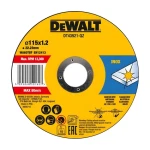 DeWalt / Řezný kotouč na nerezovou ocel / Průměr 115 x 22,23 mm / Šířka řezu 1,2 mm / 10 ks (DT43921)